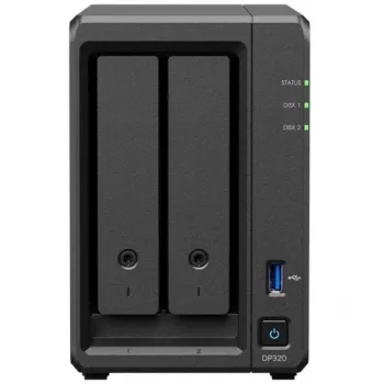 NAS salvestusserver SYNOLOGY DP320 Desktop R1600, 8 GB RAM, 16 TB, 2 pesa, HDD tugi, RAID, must