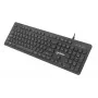 Manhattan Gaming USB klaviatuur, Low Force Key Edition, 12 Multimedia Keys, Rainbow-LED Backlighting, USB-A, Must, Retail Box (German layout)