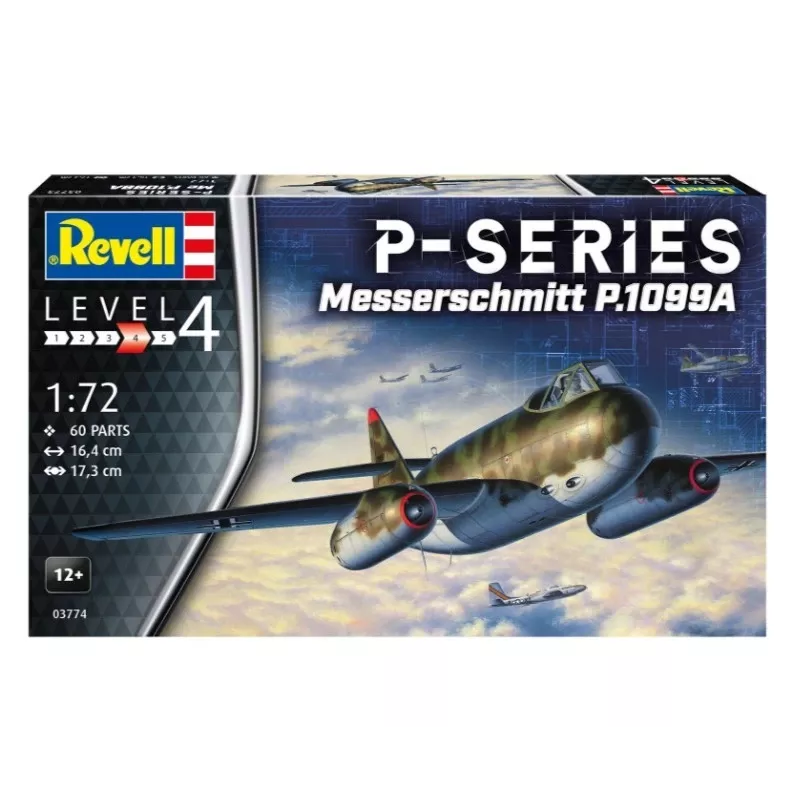 Plastikust lennukimudel REVELL Messerschmitt P.1099A-P-SER mõõtkavas 1/72