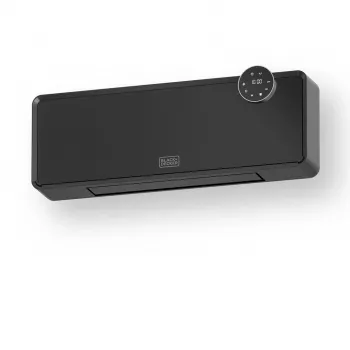 Seinaküttekeha Must & Decker BXWSH2001E 2000W, reguleeritav termostaat, IP22, LED-ekraan, kaugjuhtimispult, seinale kinnitatav