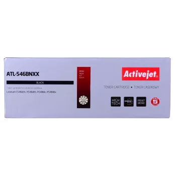 Tonerikassett ActiveJet ATL-546BNXX must, ühildub Lexmarkiga, 8000 lehekülge, üksikpakend