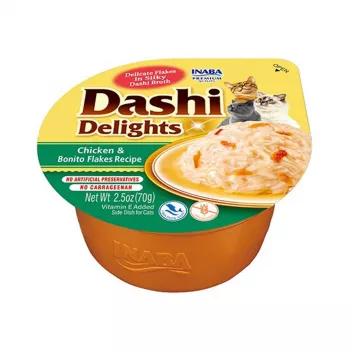 INABA Dashi Delights kana bonitohelvestega puljongis - kassimaiused - 70g