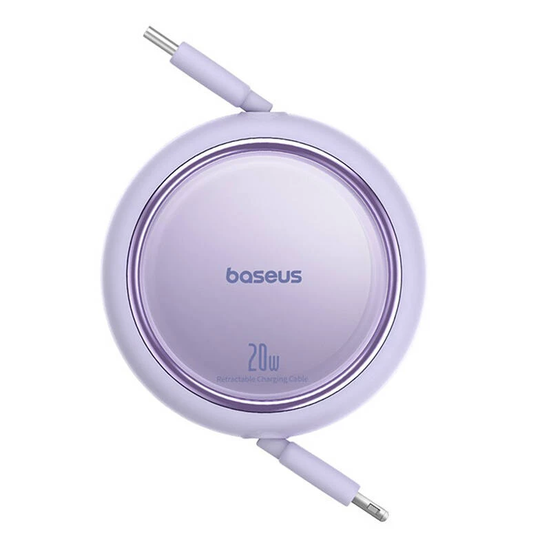 Baseus Free2Pull - 20 W USB-C–Lightning tõmmatav kaabel, 1 m (lilla)