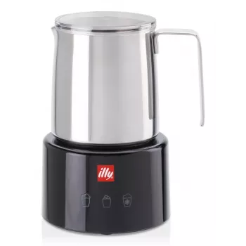 Piimavahustaja/soojendaja Illy 23760 must roostevaba teras 250ml