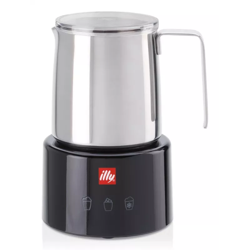 Piimavahustaja/soojendaja Illy 23760 must roostevaba teras 250ml