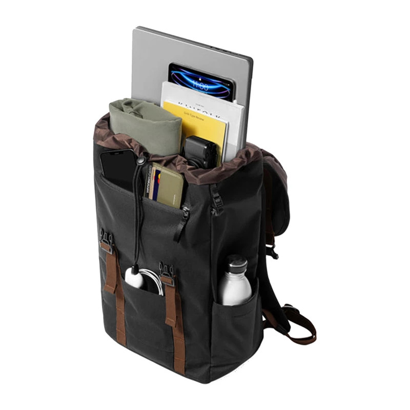 Sülearvuti seljakott Tomtoc VintPack-TA1, 22 L mahutavus, sobib kuni 15,6-tollisele (must)