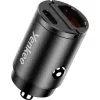 Autolaadija YENKEE CAR 02 Power Delivery 30W USB-A ja USB-C portidega