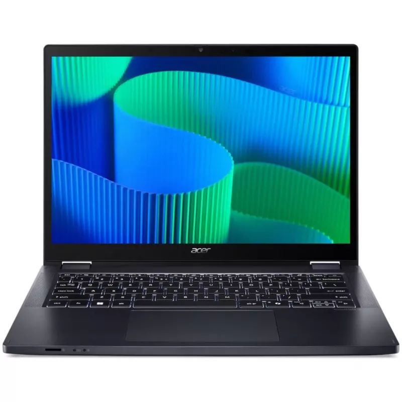 Hübriid (2-in-1) sülearvuti Acer TravelMate TMP414RN-54-TCO-5496 — Intel Core Ultra 5 125U, 14-tolline WUXGA puuteekraan, 16 GB DDR5, 512 GB SSD, Windows 11 Pro, sinine