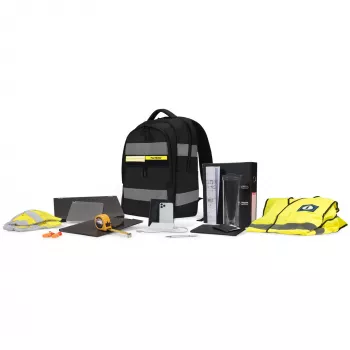 DICOTA Hi-Vis V2 seljakott must 320x220x455mm PET TPU