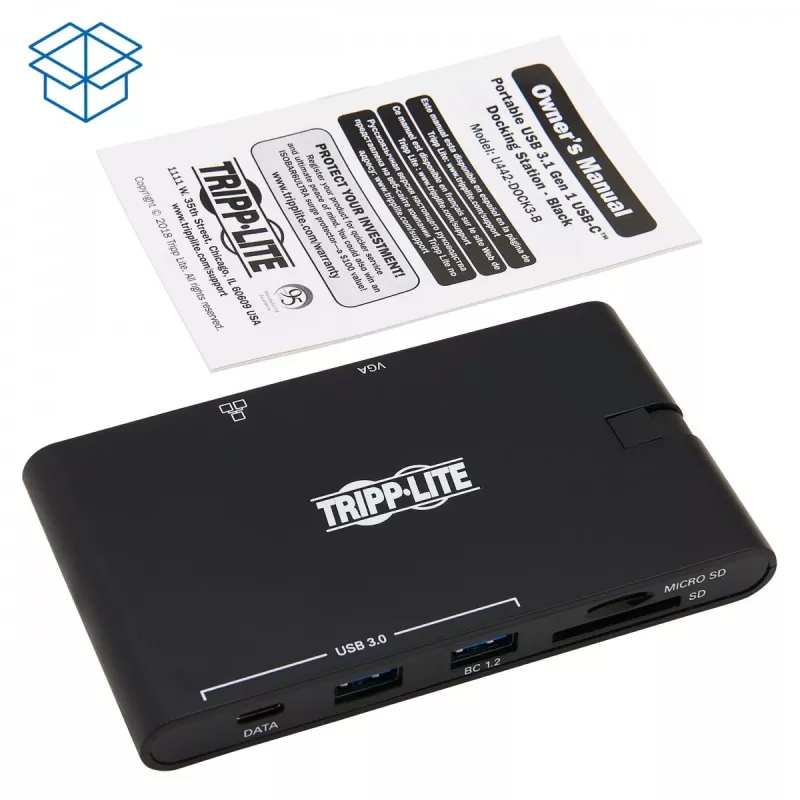 USB-C dokk - 4K HDMI, VGA, USB 3.2 Gen 1, USB-A/C jaotur, Gigabit Ethernet, mälukaardipesad, 100 W PD-laadimine