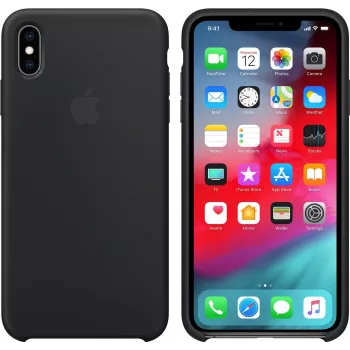 Apple - ümbris mobiiltelefonile - Silikoon - Must - iPhone XS Max jaoks (MRWE2ZM/A)