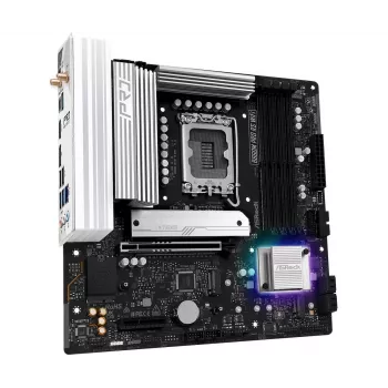 Emaplaat ASRock B860M Pro RS WiFi — Intel B860, LGA 1851, micro ATX, DDR5, 4 DIMM, 3x M.2, 2.5Gb LAN, Wi‑Fi, Bluetooth