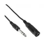 Microconnect AUDNU5 helikaabel 5 m 6,35 mm Must