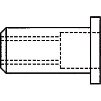 Pimeneetmutter GESIPA M8 11×17 mm paneelidele 0,25–3,5 mm, lame pea (6410332)