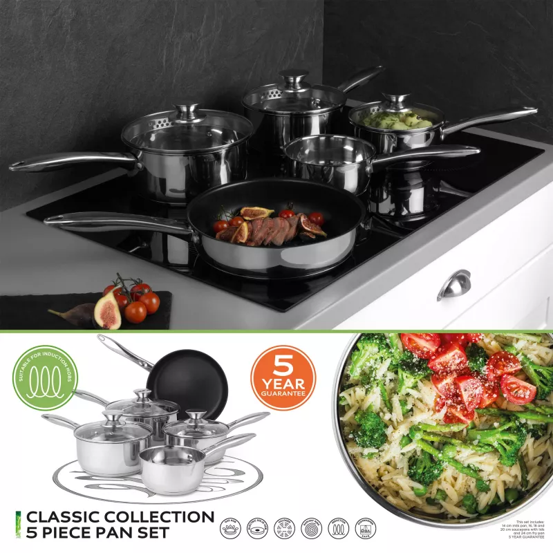 Kööginõude komplekt Russell Hobbs BW06572EU72 — 5-osaline roostevabast terasest komplekt