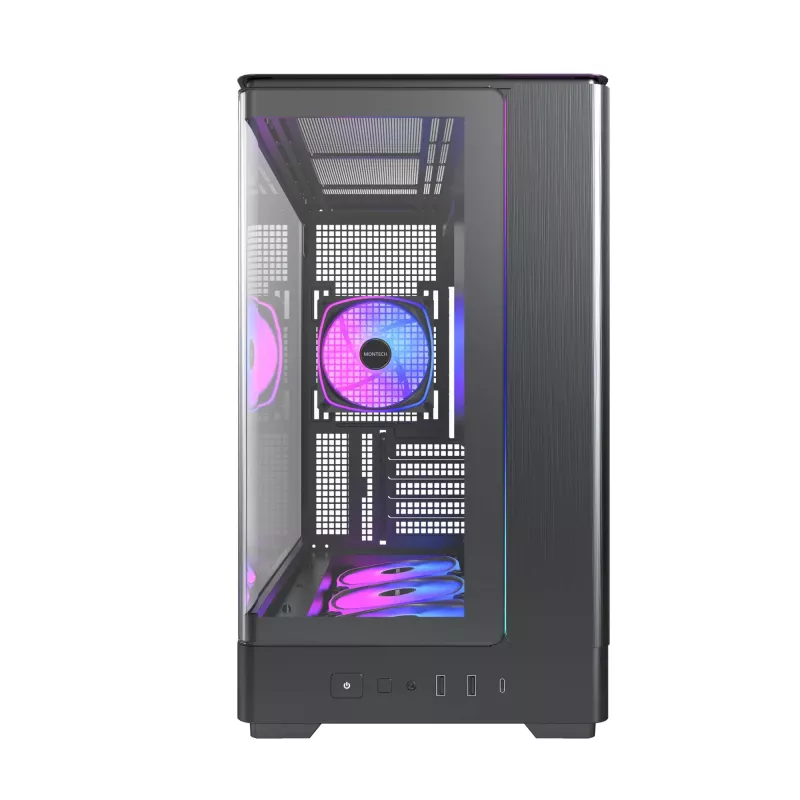PC-korpus Montech KING 15 PRO Must — micro ATX / Mini-ITX midi torn