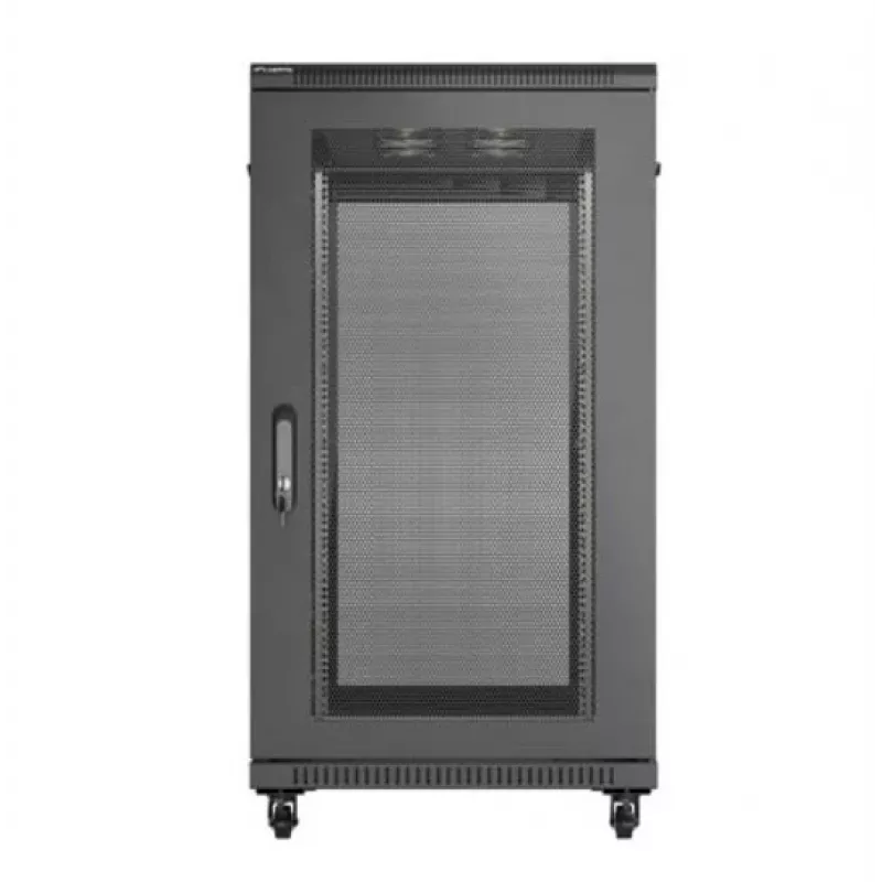19-tolline rack-kapp LANBERG FF01-6222-23B 22U 600x1200 mm must perforeeritud ustega