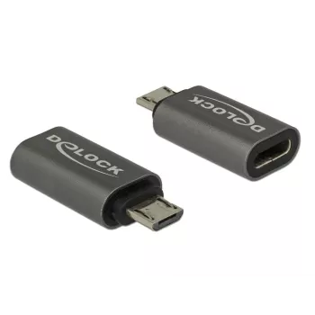 DeLOCK - USB-adapter - USB-C (W) Micro-USB tüüp B (M) - USB 3.1 Gen 1 - 2,8 cm - Antratsiit (65927)