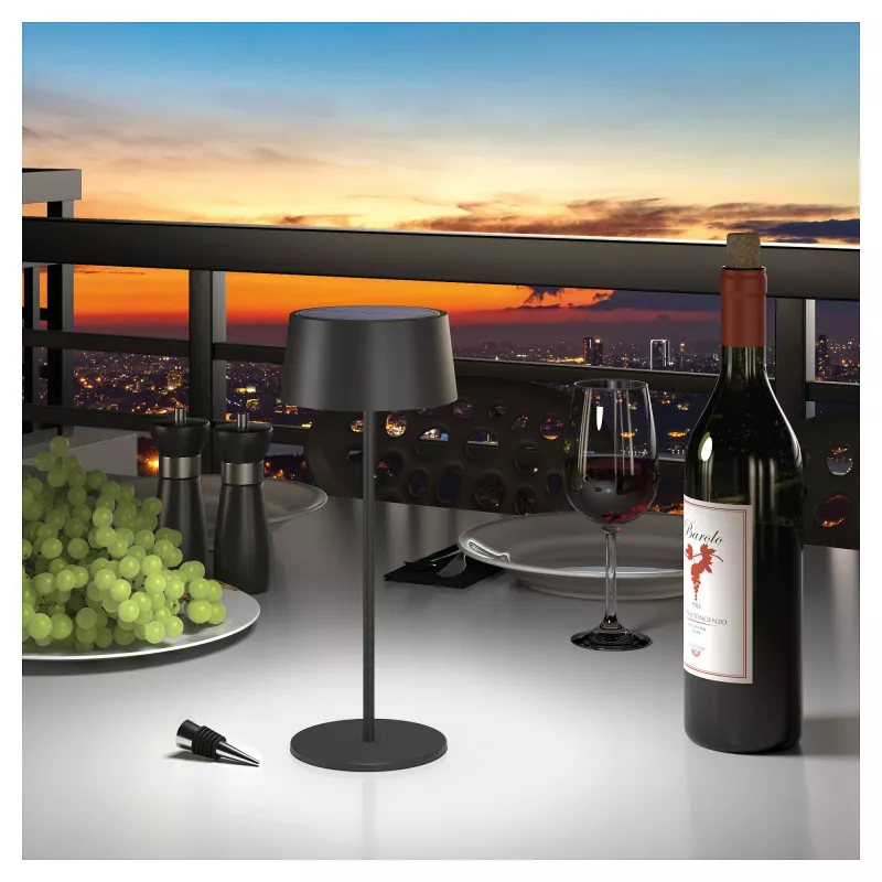 LED laualamp RealPower TableLight 300 4W must päikeseenergial