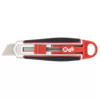 Utility knife WEDO 78 830 with snap-off blade, ergonomic handle, 1 pc, Must/red/silver
