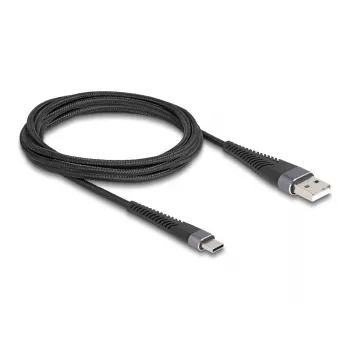 DeLOCK USB-kaabel USB 2.0 2 m USB A USB C Must 81122