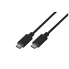 USB 2.0 USB-C–USB-C kaabel LANBERG CA-CMCM-10CU-0010-BK 1 m, must, 480 Mbit/s, kullatud kontaktidega