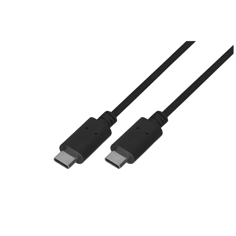 USB 2.0 USB-C–USB-C kaabel LANBERG CA-CMCM-10CU-0010-BK 1 m, must, 480 Mbit/s, kullatud kontaktidega
