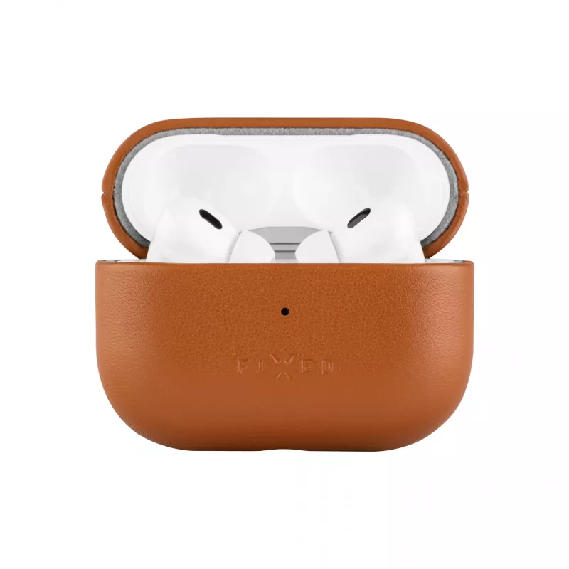 Fikseeritud | Kõrvaklappide ümbris MagSafe toega | Apple AirPods Pro 2/Pro 2 (USB-C) | Pruun | Nahk