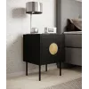 Öökapikomplekt 2 tk cama meble PALAZZO 44,5×40×59 cm must ja tammecraft — 1 uks, matt laminaat, metalljalad