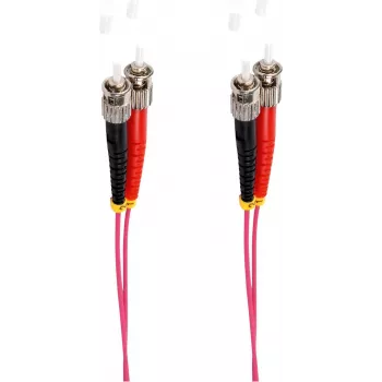 shiverpeaks BS77903/4. Kaabli pikkus: 3 m, Kiu tüüp: OM4, Pistmik 1: ST, Pistmik 2: ST, Südamiku läbimõõt: 50 µm, Täisdupleks, Kaabli värvus: Violetne (BS77903/4)