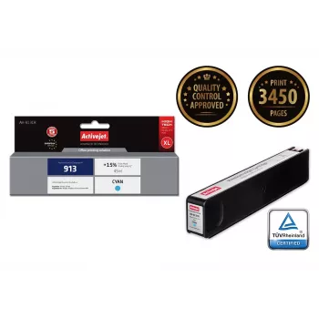 Activejet AH-913CR tint (asendus HP 913 F6T77AE; Premium; 45 ml; tsüaan)