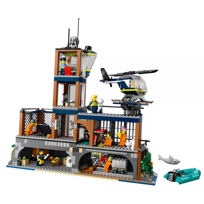 LEGO City ehitusmänguasi politseijaam koos vanglaga Vanglasaar 60419 — 980 detaili, 7 minifiguuri, 370×400×160 mm