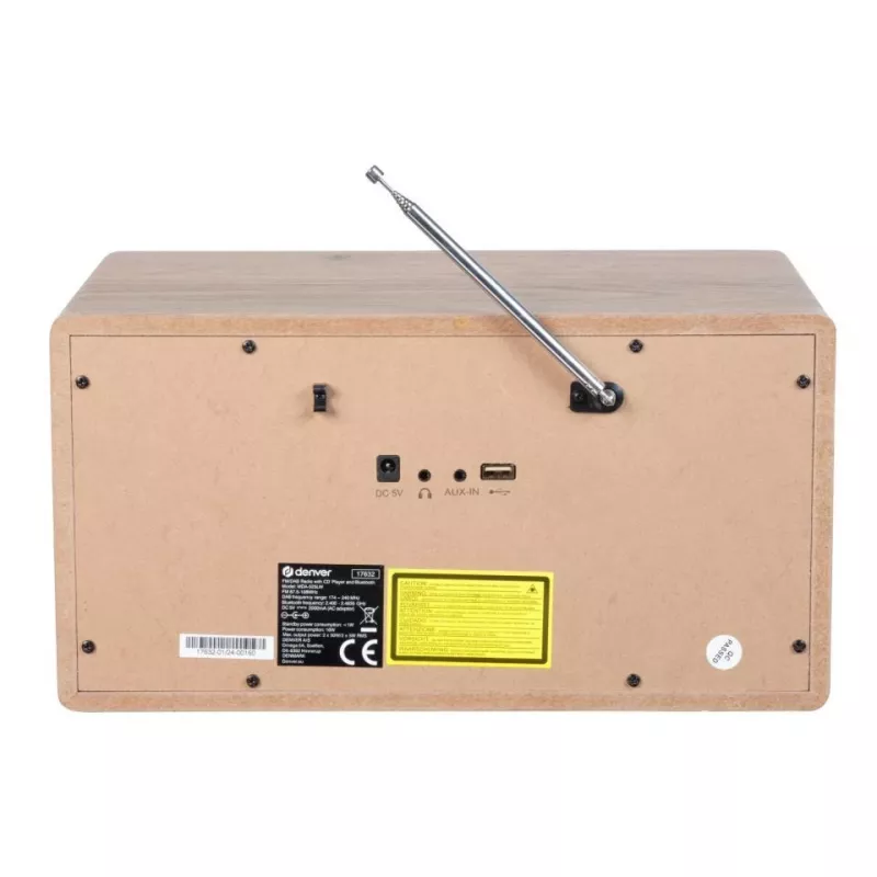 Isiklik CD-mängija Denver MDA-525LW Puiduvärvi 10W DAB+ FM