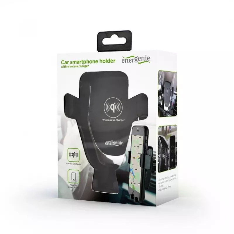 Mobiiltelefoni hoidik autosse QI-laadijaga EG-TA-CHAV-QI10-01 Gembird
