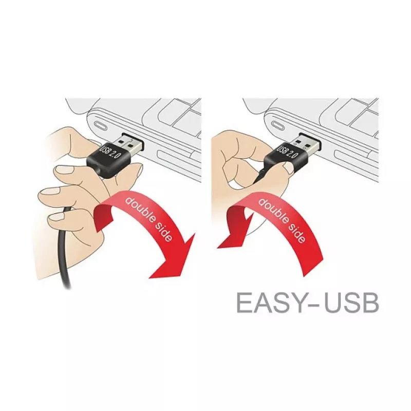 USB-kaabel DeLOCK 83853 USB 2.0 2 m USB A Micro-USB B Must