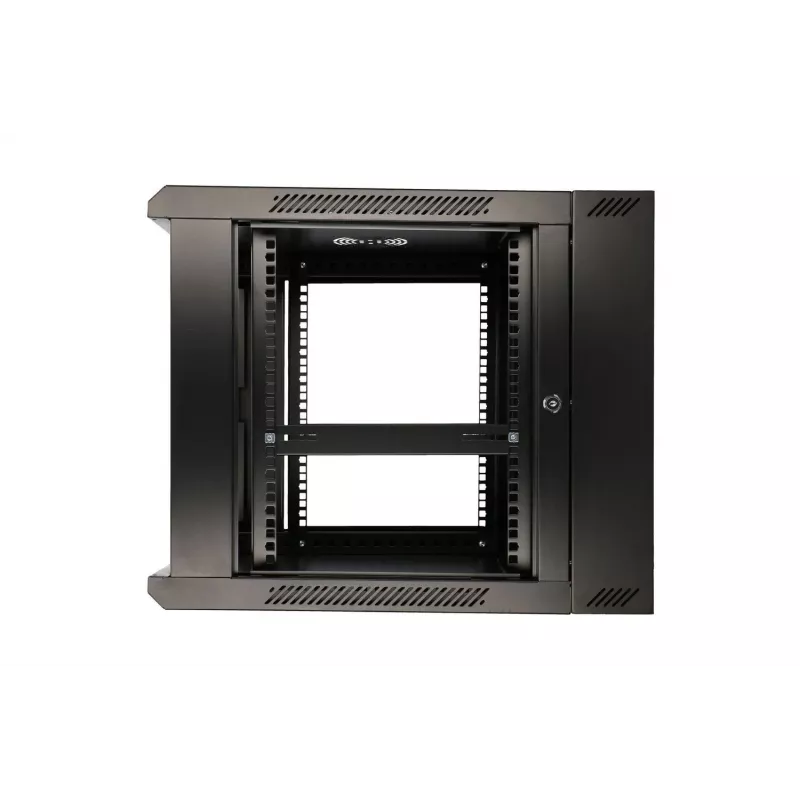 Extralink Rack-kapp 6U 600x600 AZH Must seinakinnitusega, pöörduv
