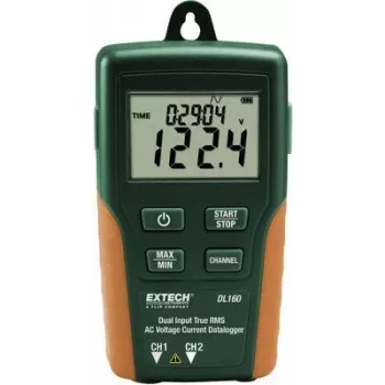 EXTECH DL160 V/AC - A/AC-Dual TrueRMS-andmelogger, 2-kanaliga, 10–600 V/AC, 10–200 A/AC, CAT III 60 (DL160)