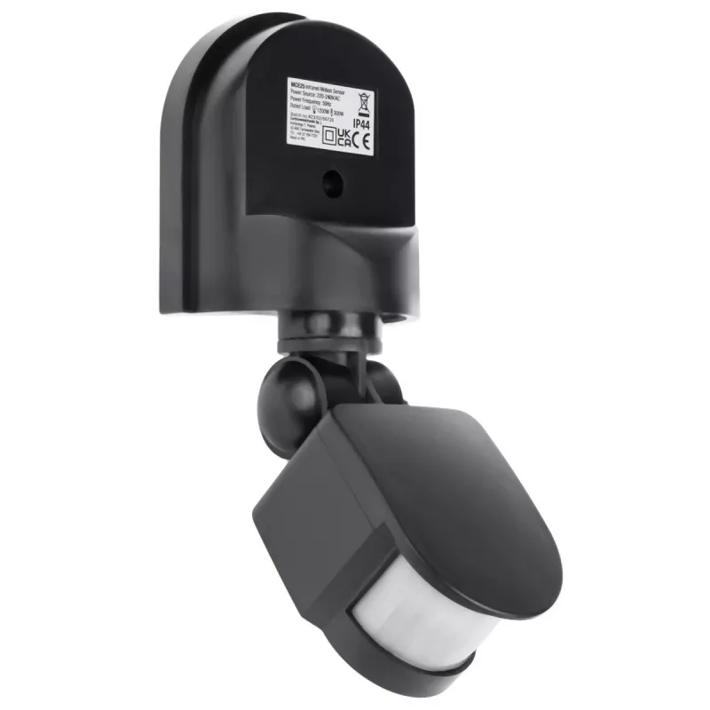 Maclean MCE25 GR seinakinnitusega 180° liikumis- ja hämarusandur, max 1200W, hall