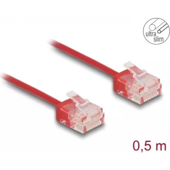 Võrgukaabel DeLOCK RJ45 Cat.6 0,5 m Punane
