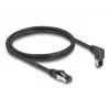Võrgukaabel DeLOCK RJ45 Cat.8.1 90° ülespoole nurga all / sirge 1 m must