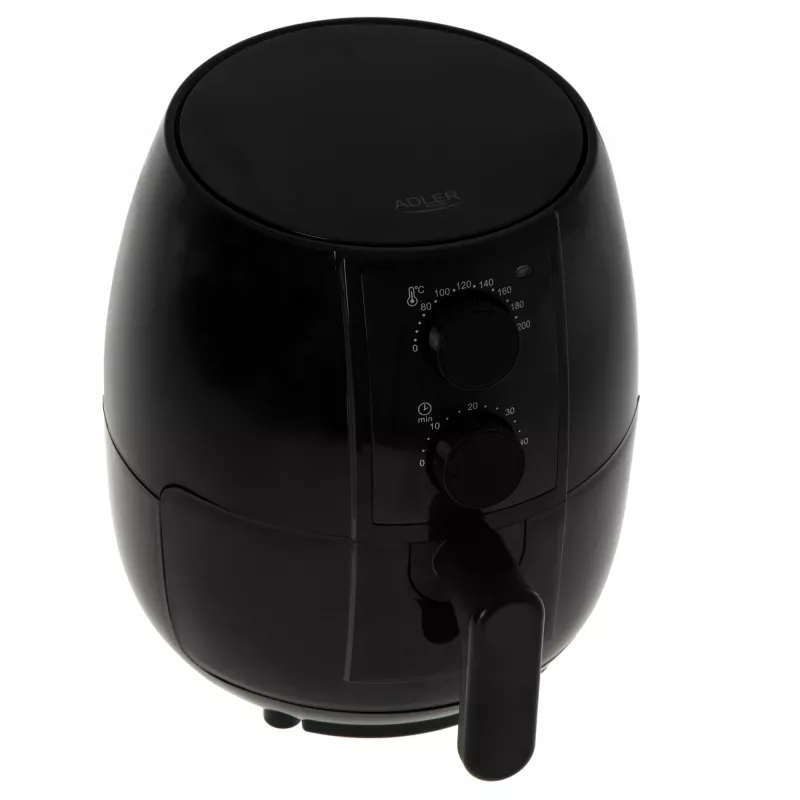 Kuumaõhufritüür Adler AD 6312 — 2,5 L, 1600 W, must, 80–200 °C, 60 min taimer