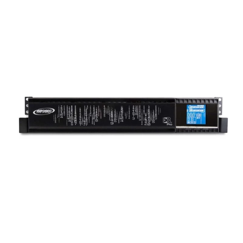 Infosec E3 Pro 1000 RT katkematu toiteallikas (UPS) kahekordne muundus (Online) 1 kVA 900 W 3 vahelduvvoolupesa