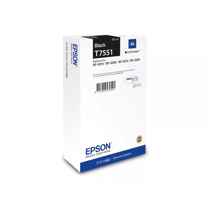 Epsoni tindikassett C13T75514N 1 tk Originaal Suure (XL) mahuga Must