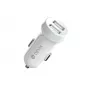 Auto laadija Devia Smart Series Lightning 5V 3.1A kahe USB-ga valge