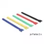 DeLOCK 18636 Kaabliside Nailon Must Sinine Roheline Punane Kollane 240mm 10tk