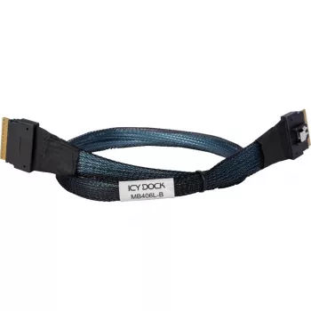 ICY DOCK - MB4026L-B - SlimSAS 4i SFF-8654 OCuLink 4i SFF-8611 kaablini – 0,5 m