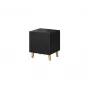 Öökapikomplekt cama meble PAFOS, 2 tk, 45×40×51 cm, mattmust, MDF/puitlaastplaat