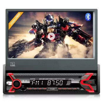 Audiocore AC9100 raadio Auto Digitaalne Must, Punane