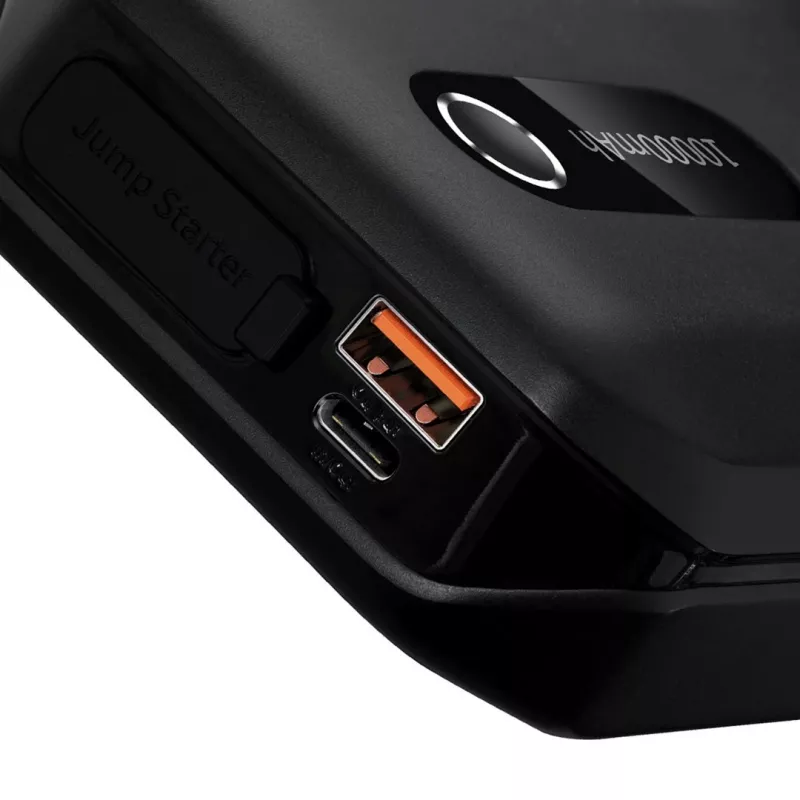Baseus BS-CH001 - käivitusseade, booster 10000 mAh 12V (1000 A / 500 A) + krokodilliklambrid (must)