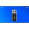 Savio AK-81 videokaabli adapter USB USB-C USB Type-A must